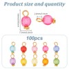 HOBBIESAY 100 Pcs 7.5mm Acrylic Bead Dangle Charms Random Mixed