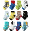 Baby Non Slip Toddler Socks, 12 Pairs Soft Cotton Crew