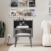 MMEOLUOOK Nightstand with Charging Station, Bedside Tables Grey End Table