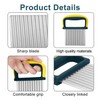 Crinkle Cutter，Stainless Steel Wave Cutter Vegetable Chip Cutter Crinkle Fry