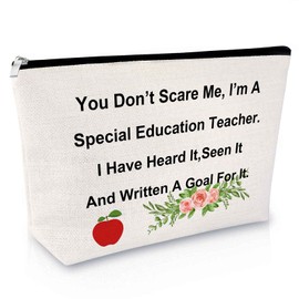Sfodiary Special Education Teacher Appreciation Gift Makeup Bag Thank You Gift for Women Cosmetic Bag Travel Cosmetic Pouch
