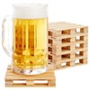 Juvale Wood Pallet Coasters - Pack of 6, 3.9 x