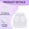 Benaewa White Apron, Waitress Apron with 2 Pockets, Adjustable Waist