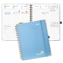POPRUN TJ-26-WEHB5-HB Planner for 2026 (Large, 10 x 8 inch, Spiral Bound, Hardcover), Daily, Weekly & Monthly Calendar, 2026 Agenda (Jan.2026-Dec.2026) with Timetable, TJ-26-WEHB5-HB
