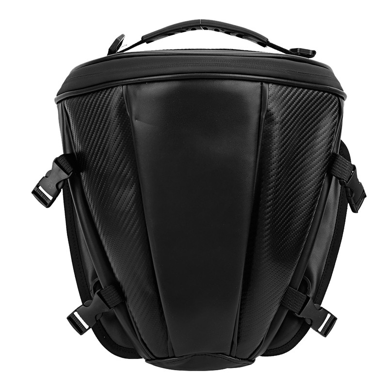 Carbon Fiber Style Motorcycle Tail Bag Waterproof Motorbike Rear Seat