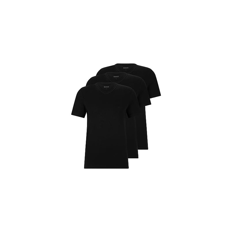 BOSS 3-Pack V Neck Jersey T-Shirts Black Night