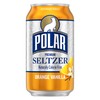 Polar Seltzer Water Orange Vanilla, 12 fl oz cans, 24