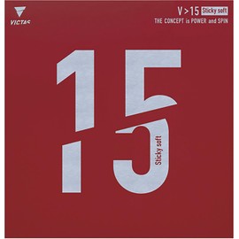 VICTAS Belag V>15 Sticky Soft (Schwarz, Max)