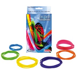 Alliance Rubber 07706 Non-Latex Brites File Bands, Colored Elastic Bands, 1.5 oz Pic Pac Dispenser (Assorted Bright Colors and Sizes)