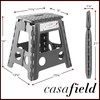 Casafield 16" Folding Step Stool with Handle, Gray - Portable