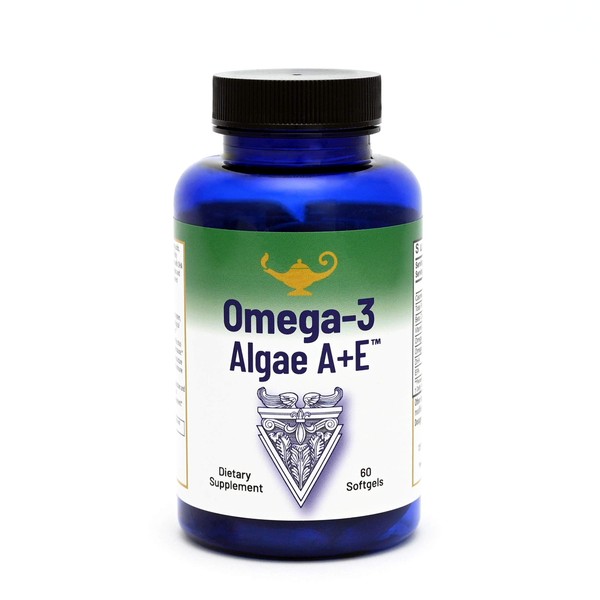Omega-3 Algae A+E Plant Based DHA & EPA Fatty Acids - Alternative to Fish Oil - Plus Vitamin A and E - Supports Heart, Brain, Joint Health - from Dr. Carolyn Dean