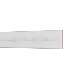 Extra Wide White Shaker Peg Rack - Hand Crafted in The USA (18" x 4.5" X-Wide 3 pegs)