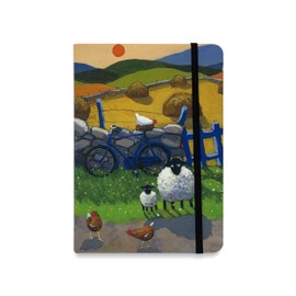 "On Ewer Bike" Flexible Pocket Notebook by Thomas Joseph - Funny Sheep