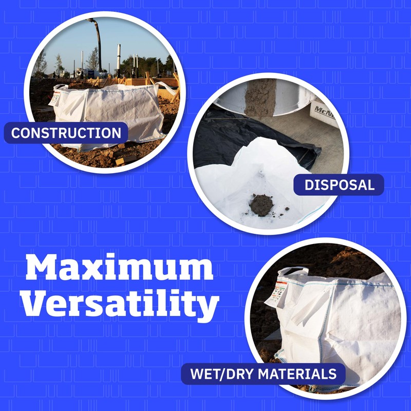 DURASACK Concrete Washout White Bag 130-Gallon Open Top Flat Bottom