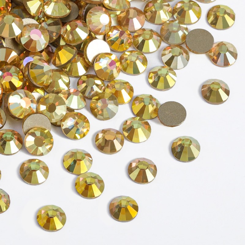 Beadsland 1440 pieces flat back rhinestones, nail crystals rhinestones for