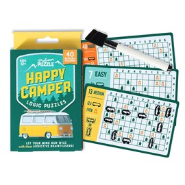 Professor Puzzle Happy Camper Logic Puzzles | Fun and Challenging Brain Teaser Game for Adults & Kids | Travel-Friendly Camping Brain Training Set | Improve Critical Thinking & Problem-Solving Skills