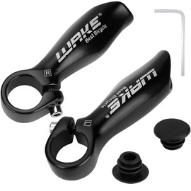 BTtime Bicycle Bar End Bar Inner Diameter 22.2mm Alloy Auxiliary Handlebar Fade-resistant Easy to Install Deformation-proof Lightweight Durable Non-slip Bike Accessory Black for Road Bike/Mountain