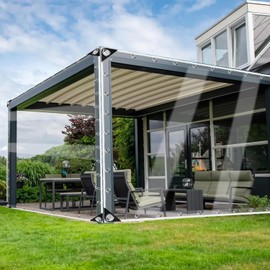 8' x 10' Heavy Duty Clear Tarp Waterproof, 14 MIL Thick PVC Transparent Tarpaulin, Tear-Resistant Clear Tarps with Grommets for Greenhouse Patio Porch