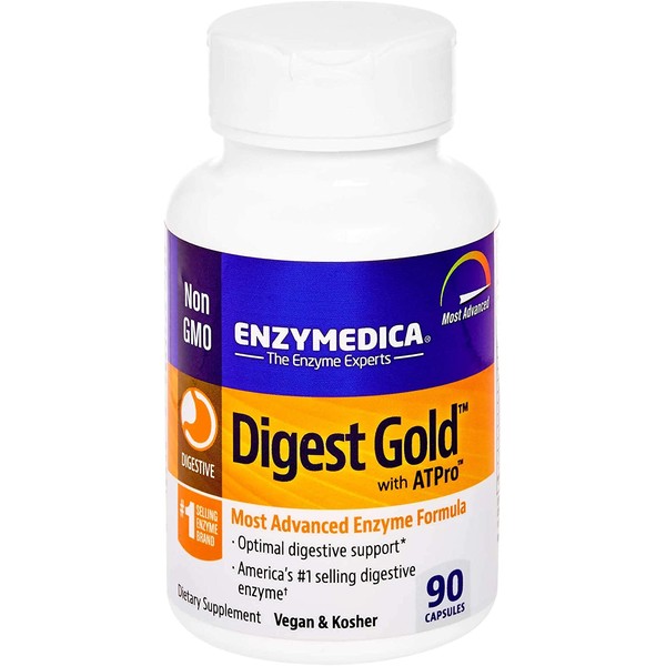 Enzymedica, Digest Gold + ATPro, Digestive Enzymes, 90 Capsules (FFP)