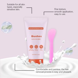 B/ye Bush B/ye Hair Removal Cream,Goodbye Bush Hair Removal Cream,Gentle Formula Pubic H/air Rem/oval Crea/m with Spatula Applicator,Painless Intimate Ha/ir Rem/oval Cre/am for Face Legs Underarms