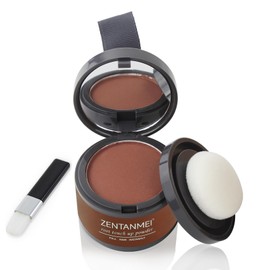 ZENTANMEI Root Touch Up Hairline Powder for Women & Men, Gray Hair Cover Up, Hairline Shadow Powder Sweatproof & Windproof, 0.14 oz Root Cover Up Powder for Thinning Hair (Red Brown, 0.14)