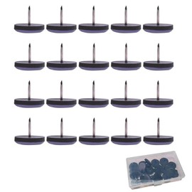 TVETE Furniture Sliders, Furniture Moving Pads with Nails, Chair Leg Cover, Sliding Type, 1.0 inches (25 mm), Round Furniture Slider, Table Chair Foot Pad, Scratch Resistant, Soundproof, Easy to Move