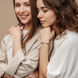 OIDEA Men's Bracelet Jerusalem Cross: 2 Pieces Silver Black Jerusalem Cross Religious Braided Wrist Jewellery Gift for Men Friend Brother Family, Fabric