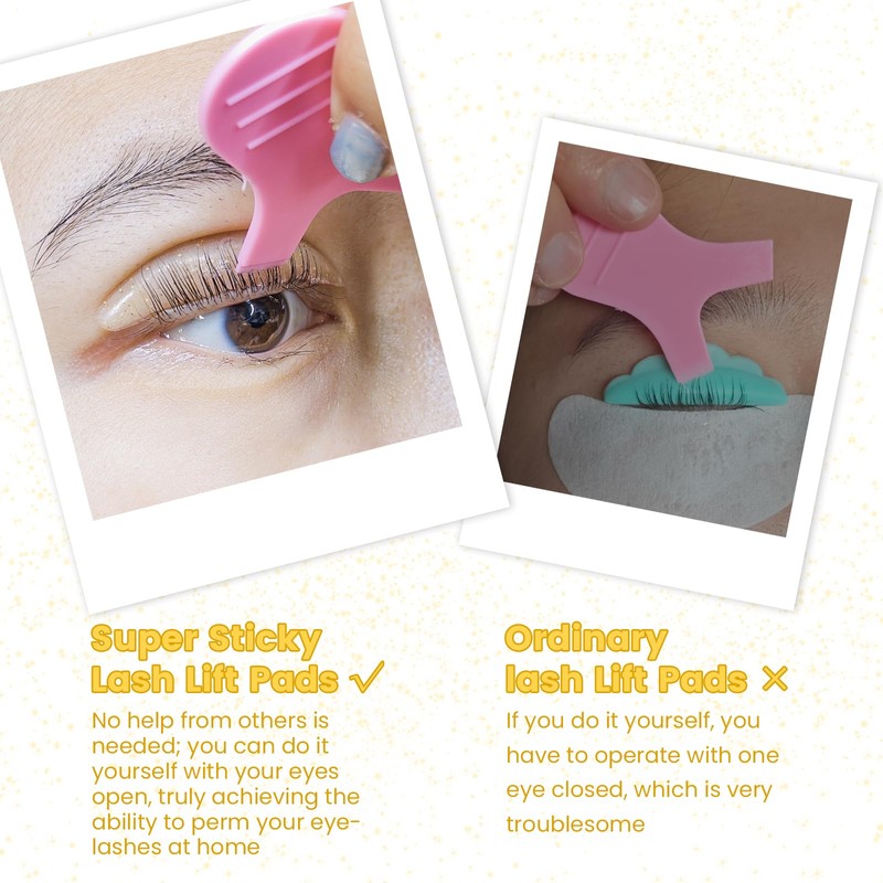 PERMANIA Lash Lift Pads, Glueless Lash Lift Shields Korean, Sticky