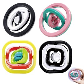 4Pcs Spinning Toys for Autism, Fidget Toys Adults Sensory Toys for Autism, Color 3D Fingertip Toys, Fidget Spinner Stress Anxiety Relief Fidget Sensory Toy, ADHD Fidget Toys for Children and Adults