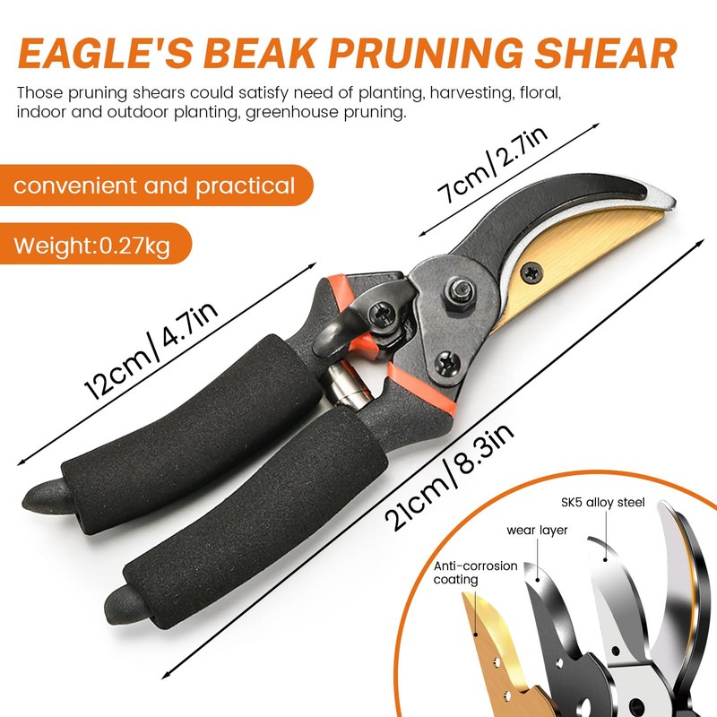Pruning Shears, Professional Hand Pruning Shears for Gardening Pruning Shears