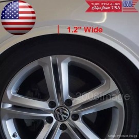 SteelCase 2 Pieces 47" Black Carbon Arch Wide Body Fender Extension Lip For Mazda Subaru