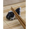 Yakushi Kiln Chopsticks Rest Ceramic Goldfish (Black)