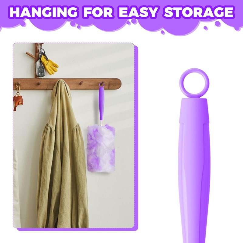 5PCS Duster Refills Folding Handles Set Compatible with Swiffer Dusters,Disposable