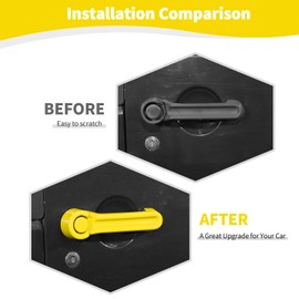 JOSHELA for Jeep JK Door Handle Cover Trim Yellow for Jeep Wrangler JK 2DR 2007-2017 Yellow Exterior Accessories 3pcs