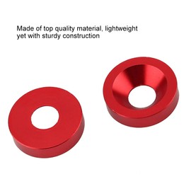 Duokon 6pcs M8 Kennzeichenrahmen Kotflügel Stoßstange Motorabdeckung Unterlegscheibe/Schraubensatz für Auto/Motorrad (8mm) (Rot)