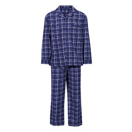 Champion Mens Cambridge Brushed Cotton Check Pyjamas - Navy Blue - 5Xl