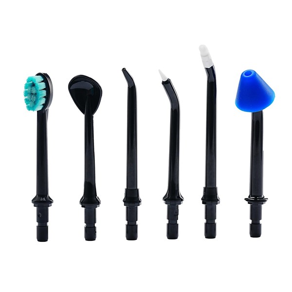 Black Replacement Tips for Puur Smile Water Flosser – 6x