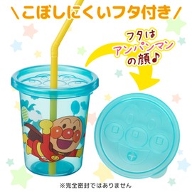LEC A00160 Anpanman Straw Cup with Lid, Small, 6.1 fl oz (180 ml), 4 Pieces (New Color, Type II), 4 Pieces (1)