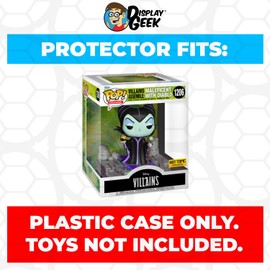 Display Geek, 1 x Plastic Pop Protector Only Compatible with Villains Assemble Maleficent with Diablo #1206 Funko Pop Deluxe Box - Nothing Else fits