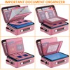 DocSafe Fireproof Document Box with Lock＆Shoulder Strap,Hard Case File Organizer