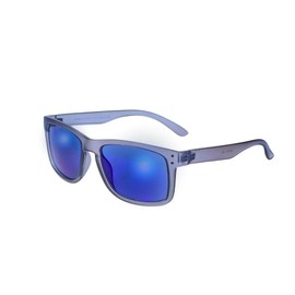 proSPORT Sunglass Readers +2.00 Gray Frame Full Lens Blue Mirror Dark Tint Golf Driving Horn Rim for Men Women