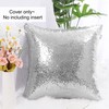 sourcing map Sequin Glitzy Cushion Covers, Shiny Satin Solid Pillow