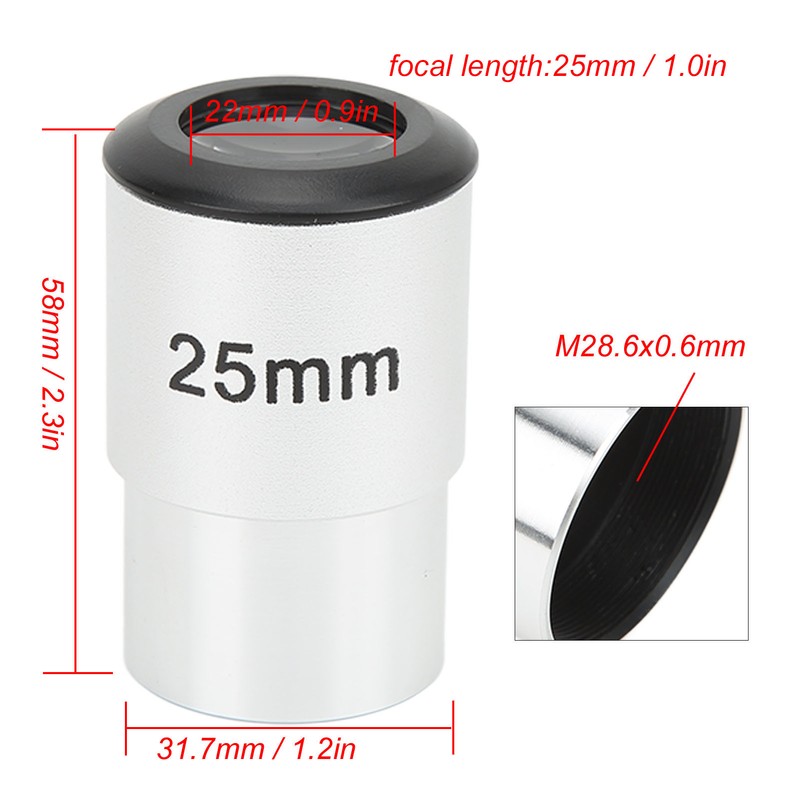 1.25 Inch Telescope Eyepiece 25mm Focal Length Eyepiece Astronomical Telescope