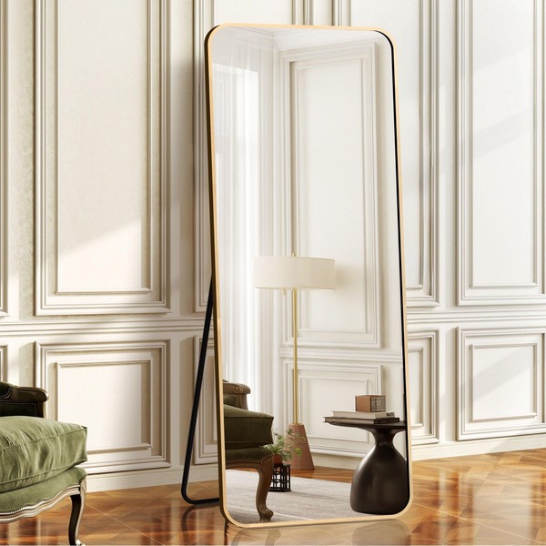 GlasFlength 64"x21" Full Length Mirror, Body Dressing Floor Standing Mirrors,