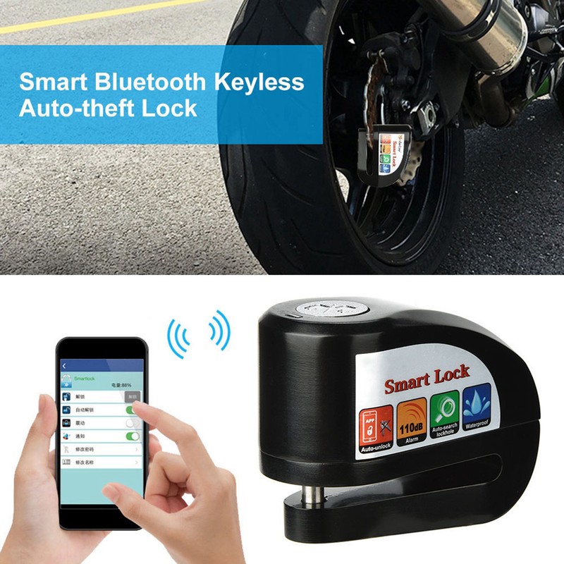 Y801 Smart Bluetooth Motorcycle Bicycle Lock APP Keyless Auto theft