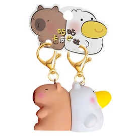 AGLOO Adorable Capybara Keychain - Funny Couples Pendant,Anniversary & Valentine's Day Gift Car Key Chain for Girlfriend, Wife, Husband, Boyfriend