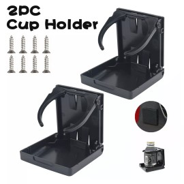 Unbranded 2X Universal Adjustable Car Van Folding Cup Holder Drink Holders Vehicle Boat US