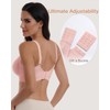 HORISUN Wirefree Bra Full Coverage Womens Seamless Bra with Support(Pink
