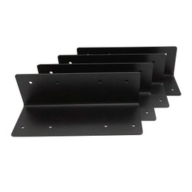 Hi Flame Garden Raised Bed Corner Brackets with Screws for Furniture Flower Vegetable Planter (9" Black, Set of 4)