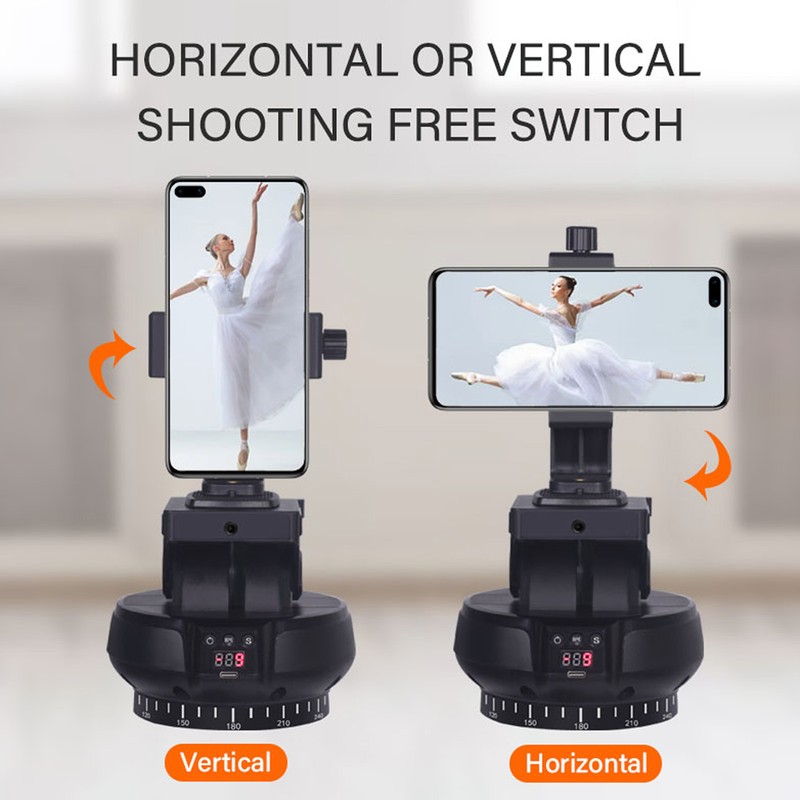 Wireless Remote Control Electric Tripod Head AI Face Tracking Rotating